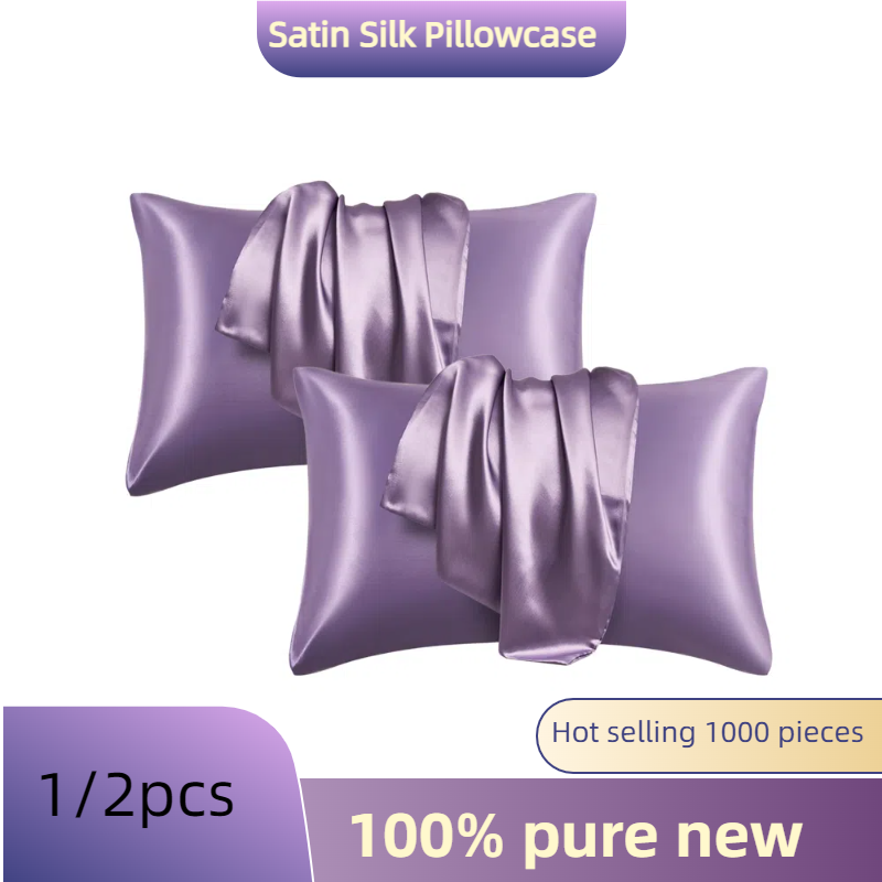 Satin Pillowcase Silk - 1/2pcs Satin Silk Pillowcase for Hair