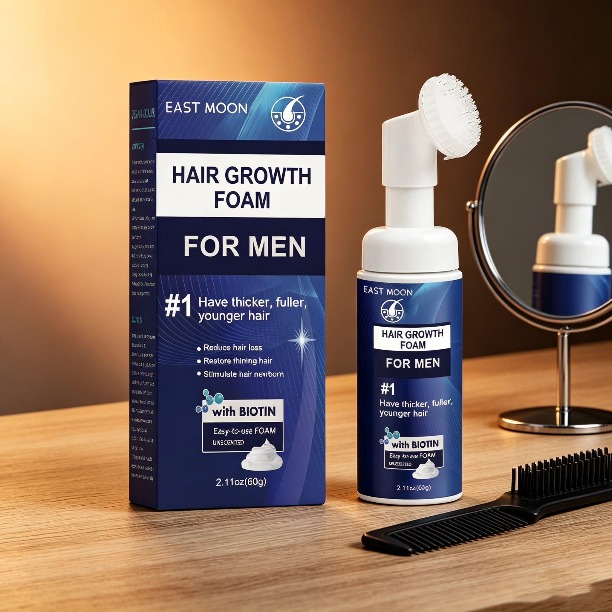 Hair Growth Foam Silicone Brus - огляд і ціна Hair Care Natur