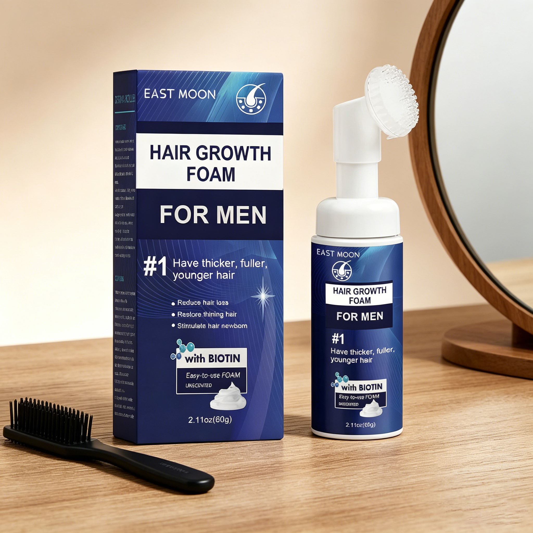 Hair Growth Foam Silicone Brus - огляд і ціна Hair Care Natur