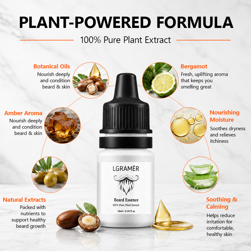 Men's Beard Growth Serum Nouri - огляд і ціна Hair Care Oil Serum