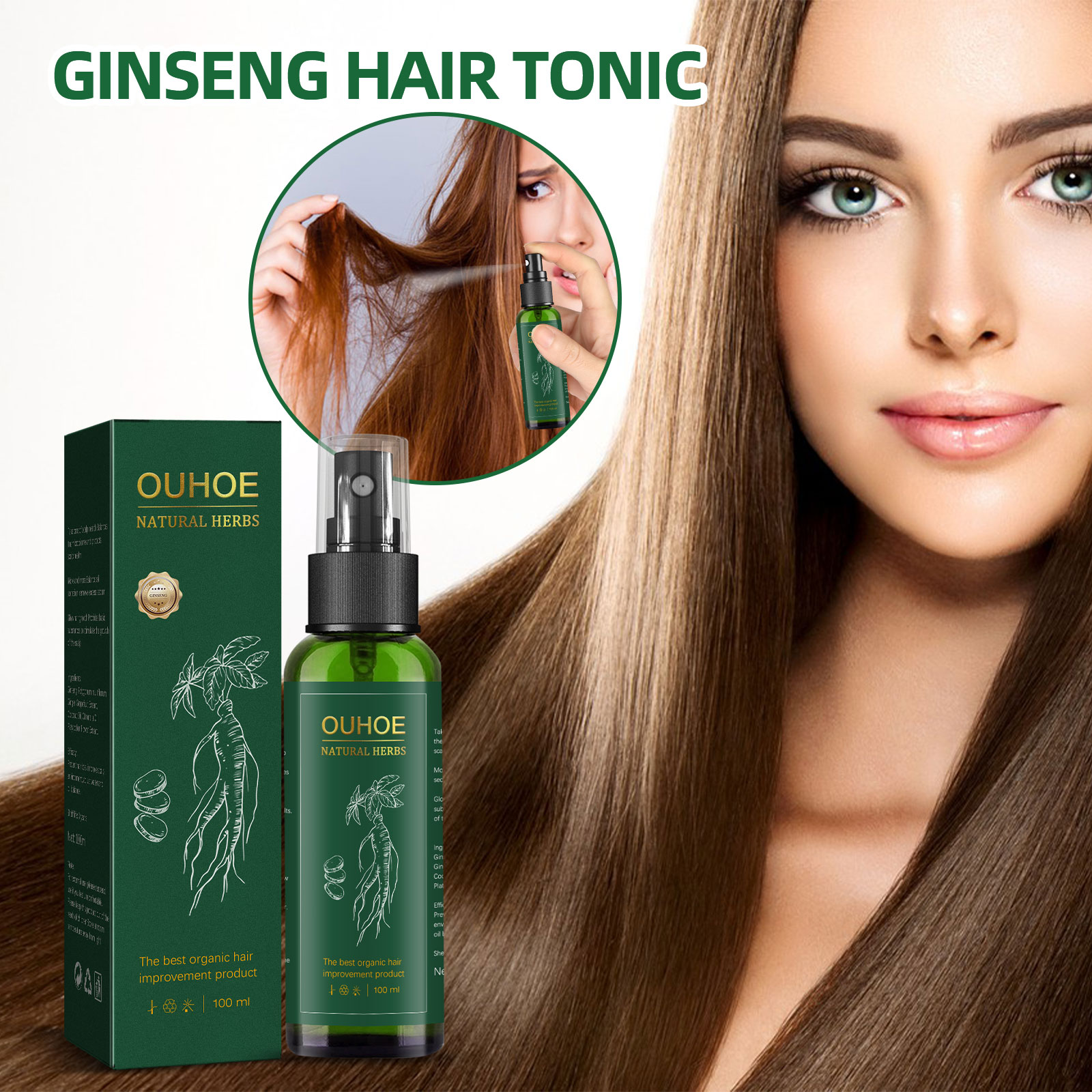 Natural Herbal Ginseng Hair Ca - огляд і ціна Hair Care Herbal