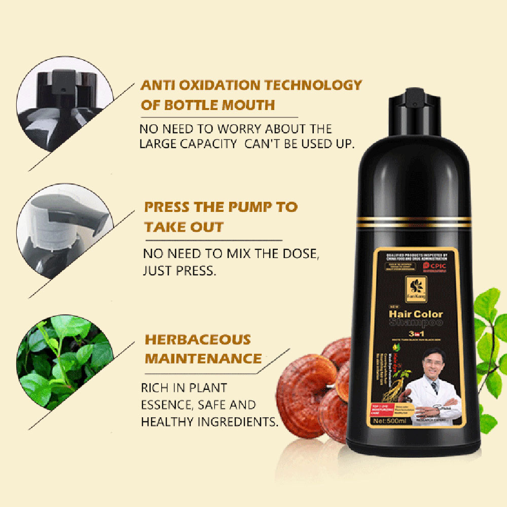 3 In 1 Instant Coloring Shampo - огляд і ціна Hair Care Herbal